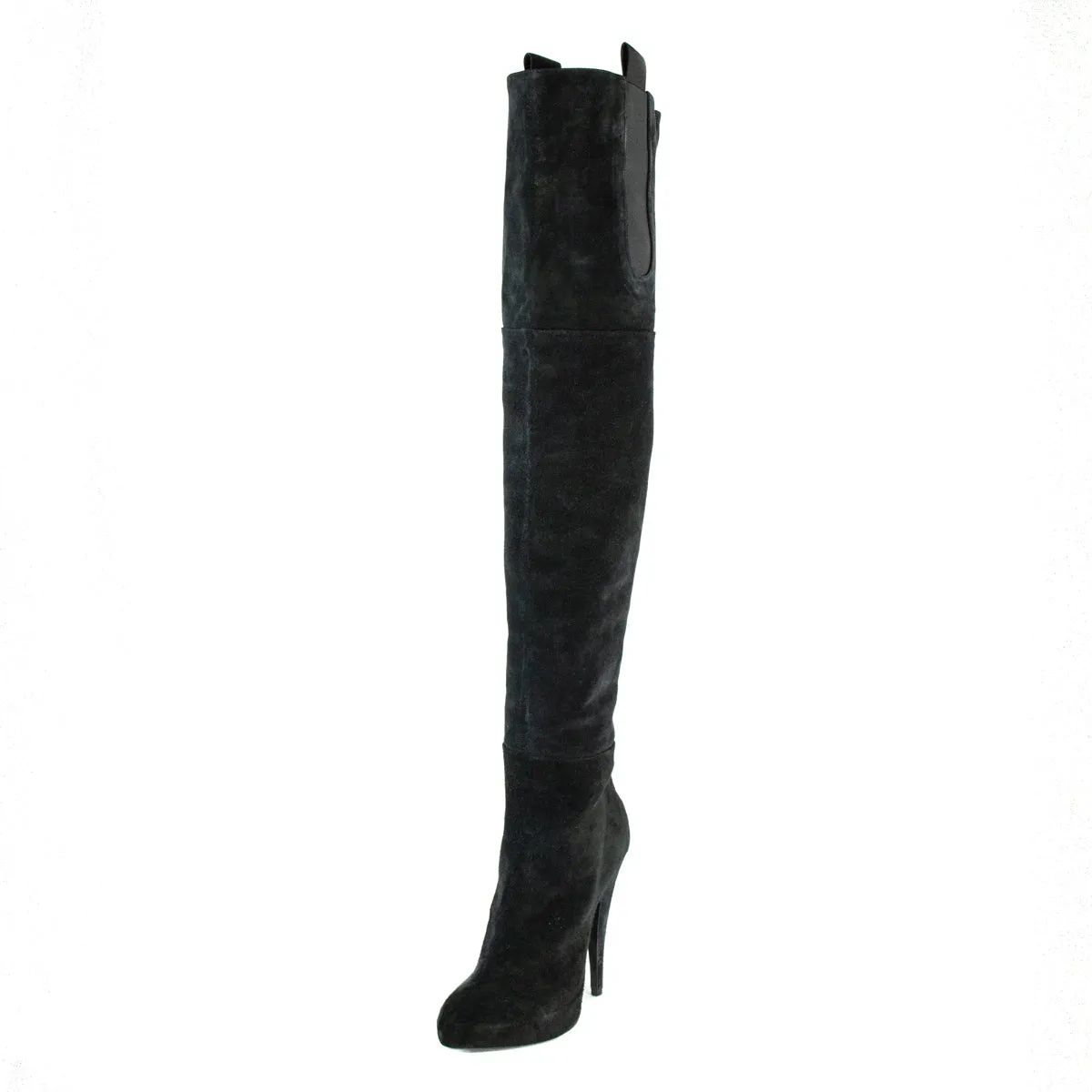 Givenchy Black Suede Over the Knee Boots Size 8.5 | EU 38.5