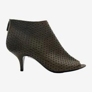 Givenchy women's brown leather kitten heels boots