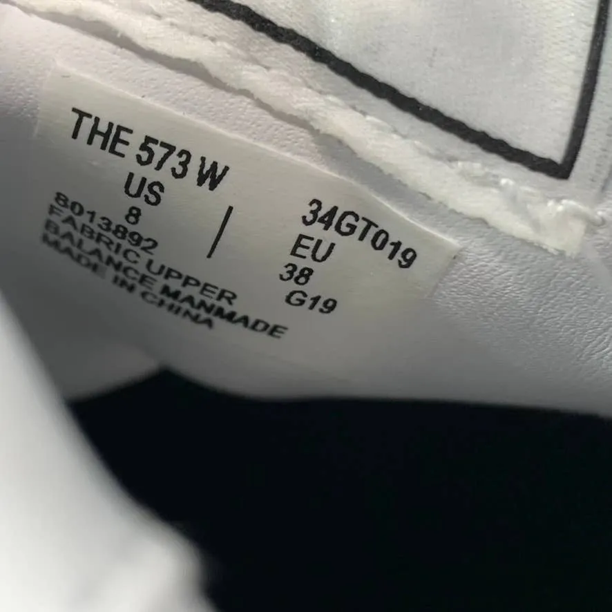GOATS Women's White Canvas The 573 Wide-Strap Round-Toe Slip-on Sneakers SZ 8