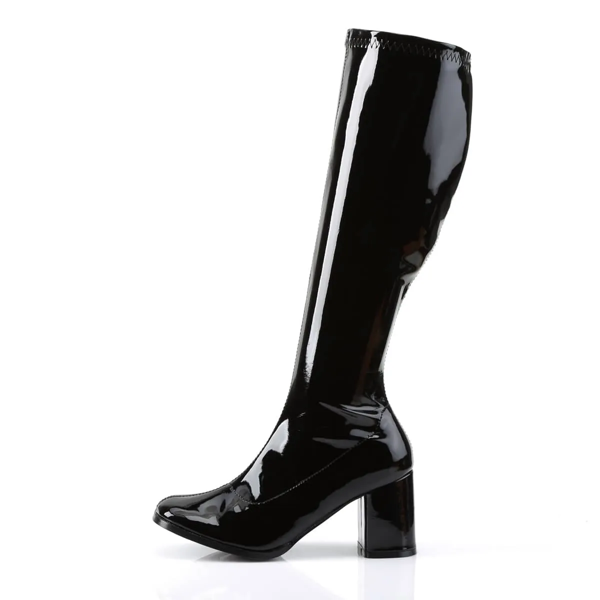 GOGO-300 Black Knee High Boots