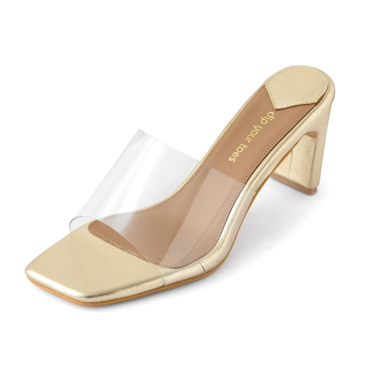 Gold Clear Heels