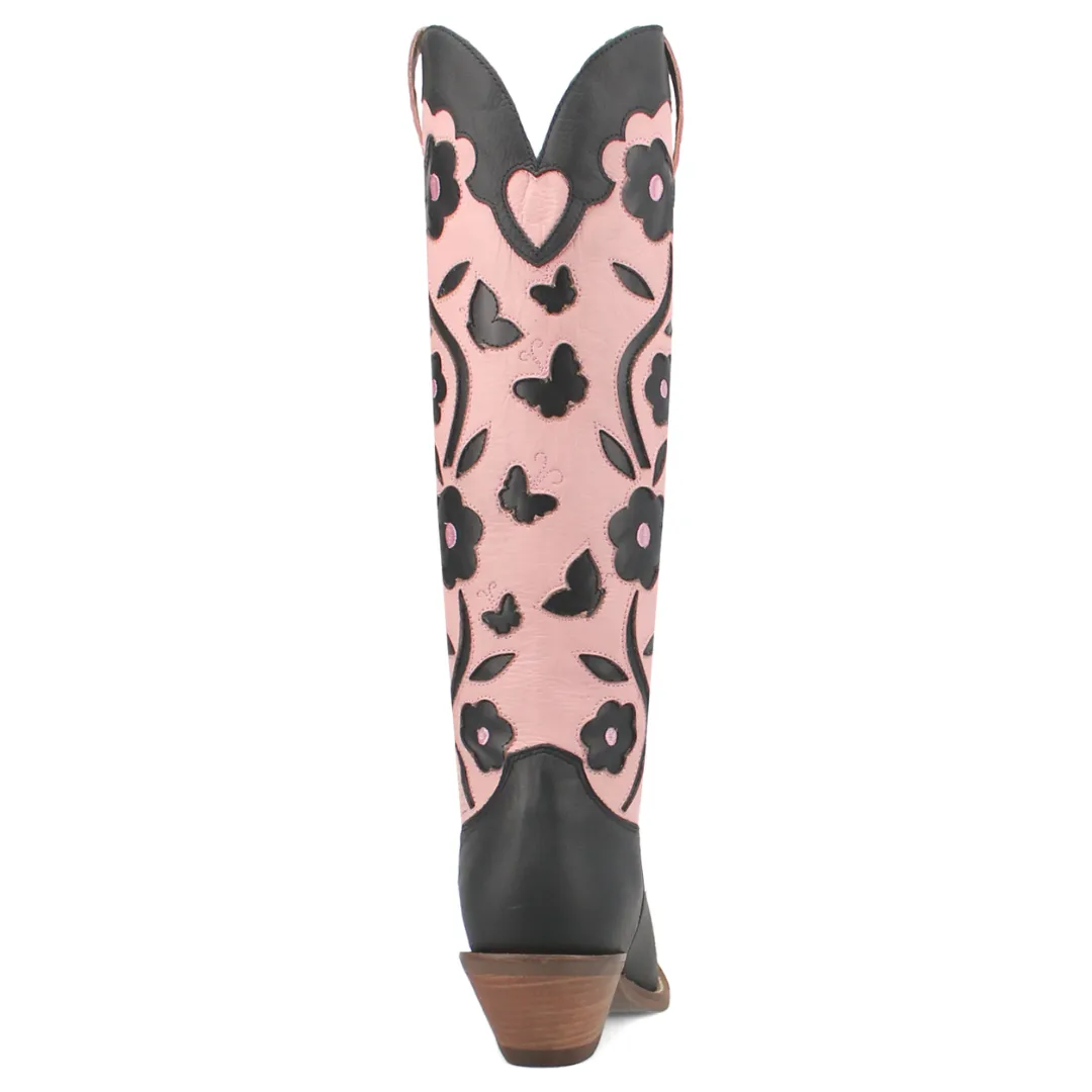 Goodness Gracious Leather Boot - Black/Pink – DI165-BK
