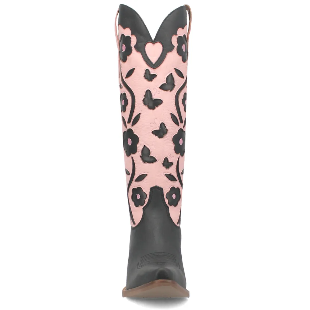 Goodness Gracious Leather Boot - Black/Pink – DI165-BK