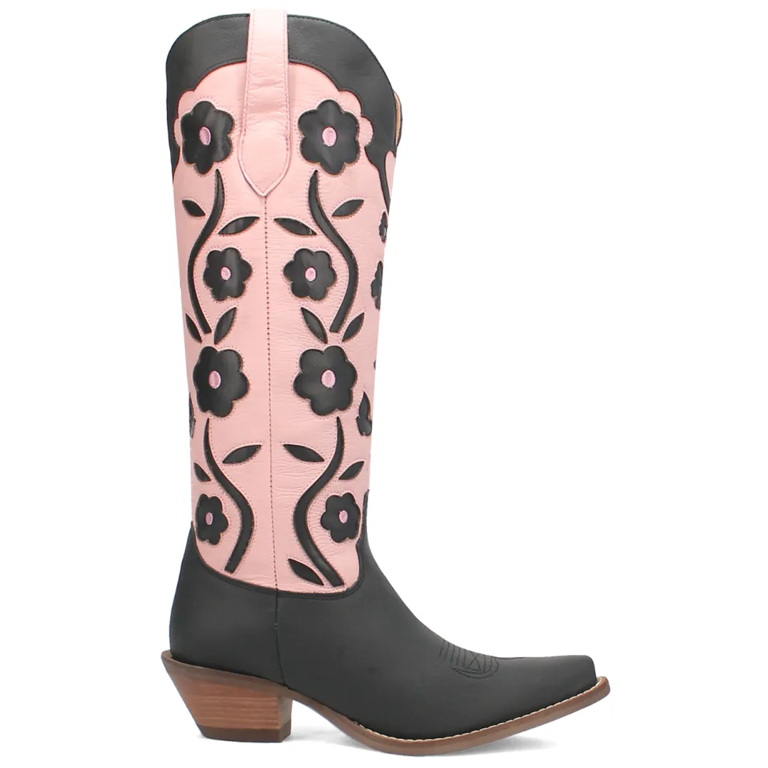 Goodness Gracious Leather Boot - Black/Pink – DI165-BK