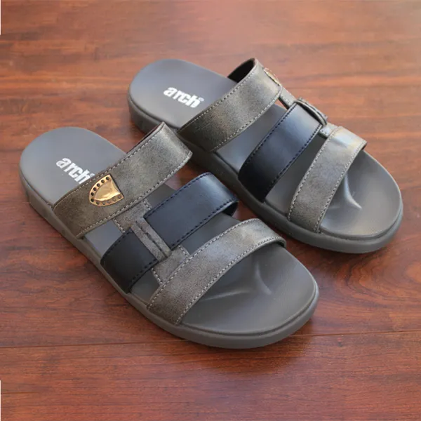 Grey Summer Slippers for men