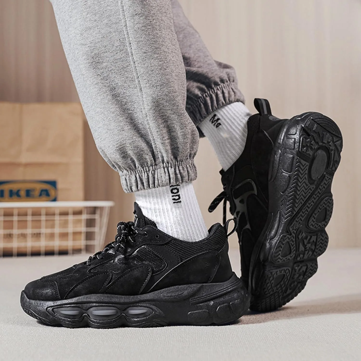 GSIGUL Men's Running Tennis Shoes Workout Cross Training Sneakers Athletic Walking Casual Shoes