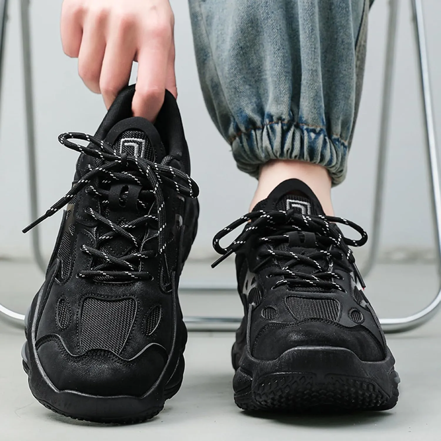 GSIGUL Men's Running Tennis Shoes Workout Cross Training Sneakers Athletic Walking Casual Shoes