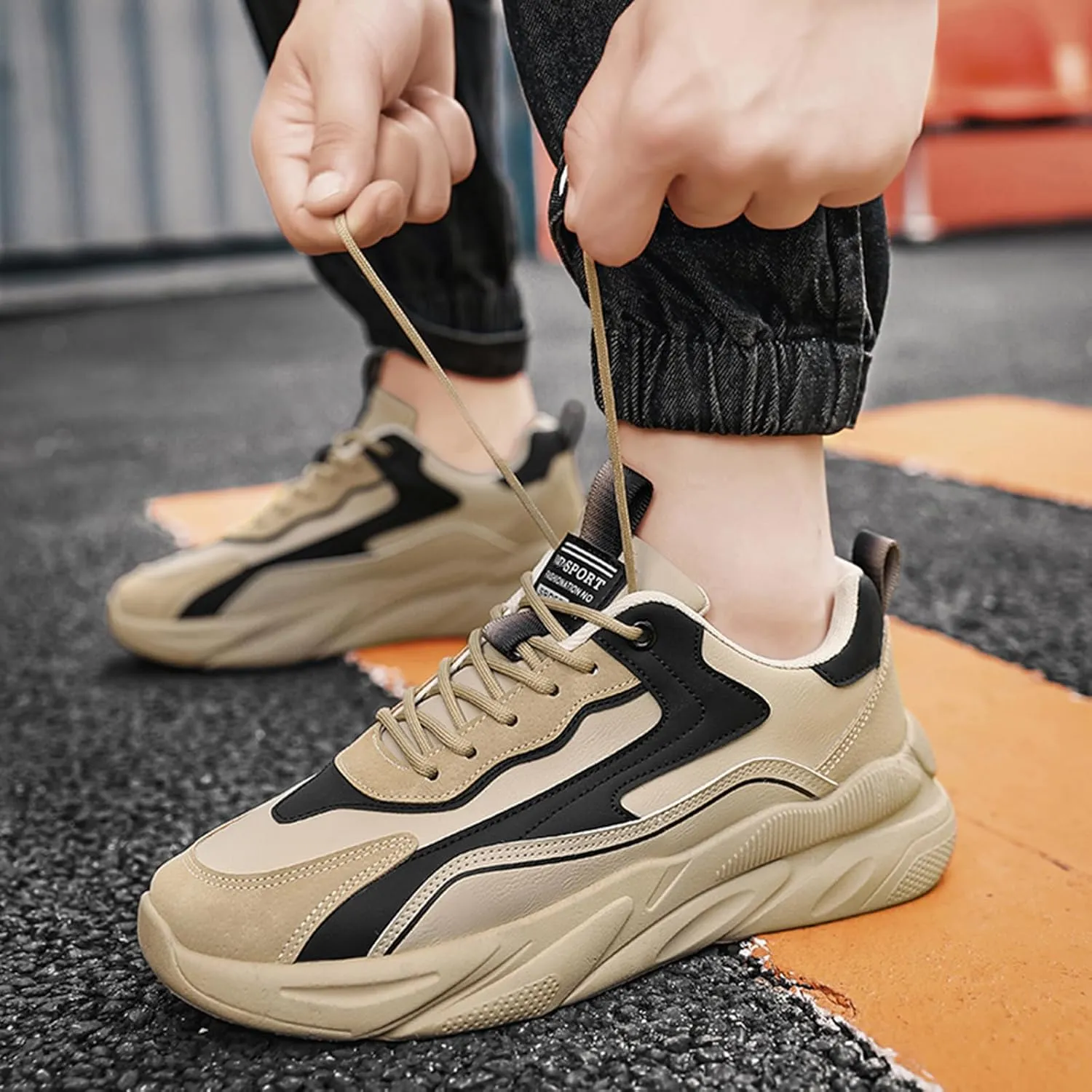 GSIGUL Men's Running Tennis Shoes Workout Cross Training Sneakers Athletic Walking Casual Shoes