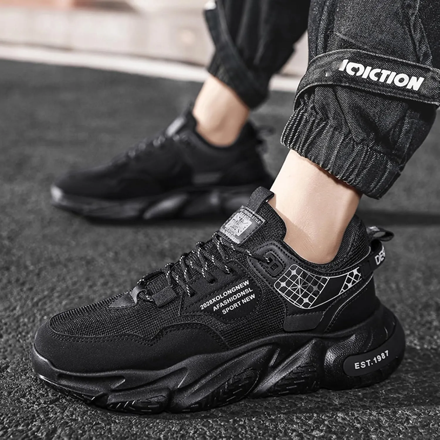 GSIGUL Men's Running Tennis Shoes Workout Cross Training Sneakers Athletic Walking Casual Shoes