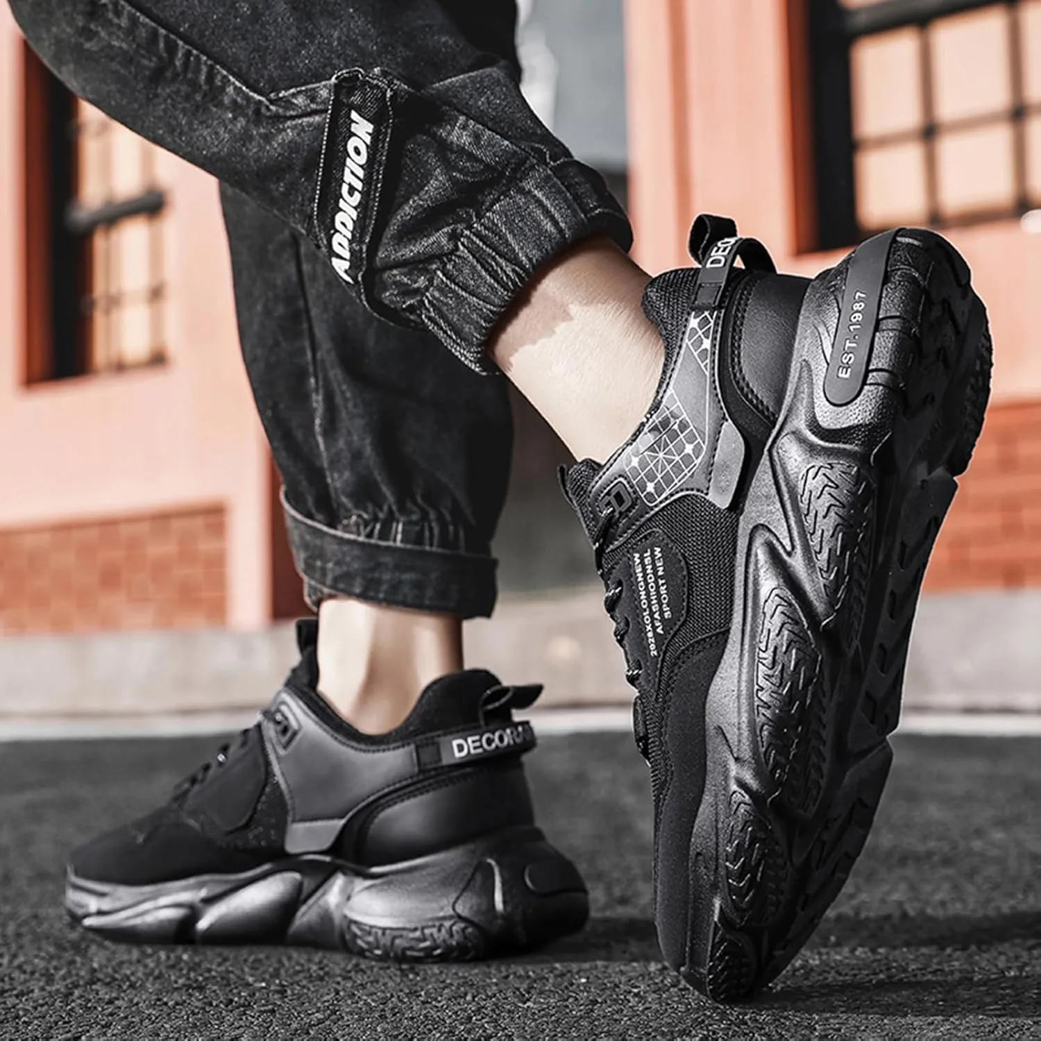 GSIGUL Men's Running Tennis Shoes Workout Cross Training Sneakers Athletic Walking Casual Shoes
