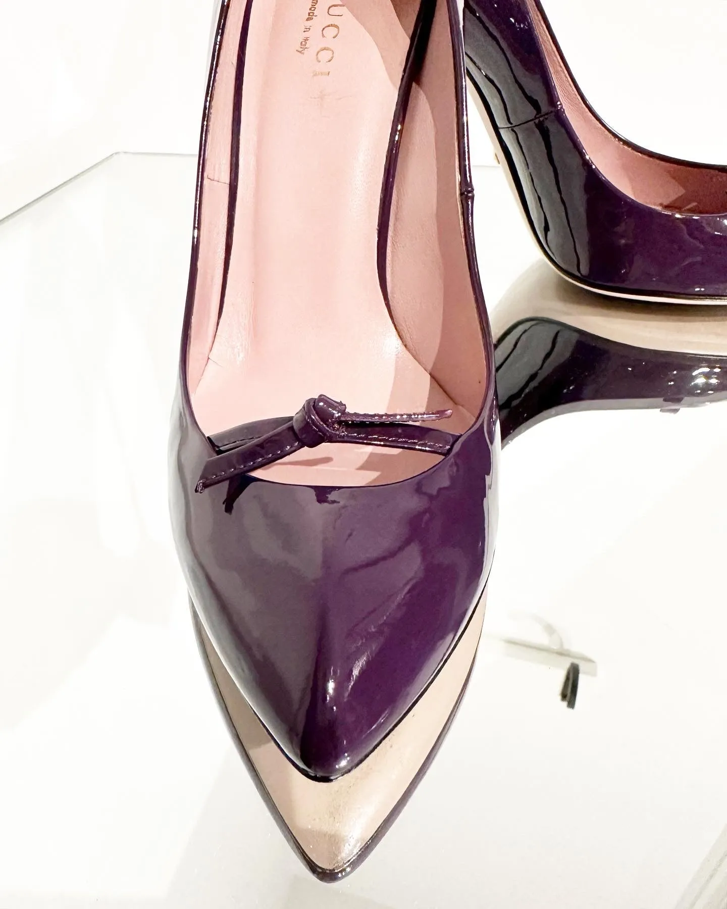 GUCCI Patent Leather High Heel Pumps