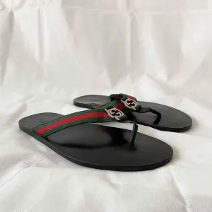 Gucci Web-print flip-flops, Size 11 (Men)