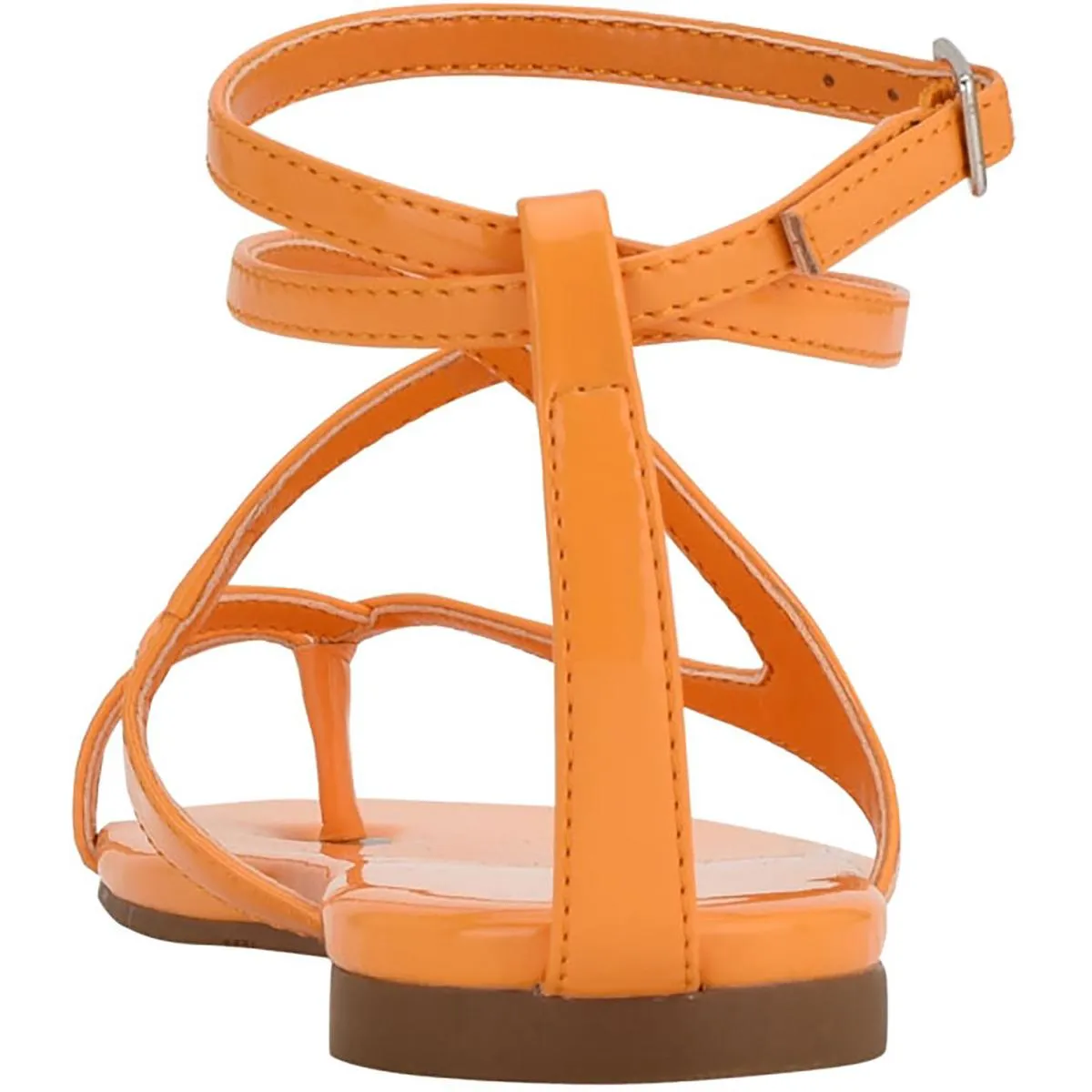 Guess Womens Nalanie Patent Strappy Gladiator Sandals