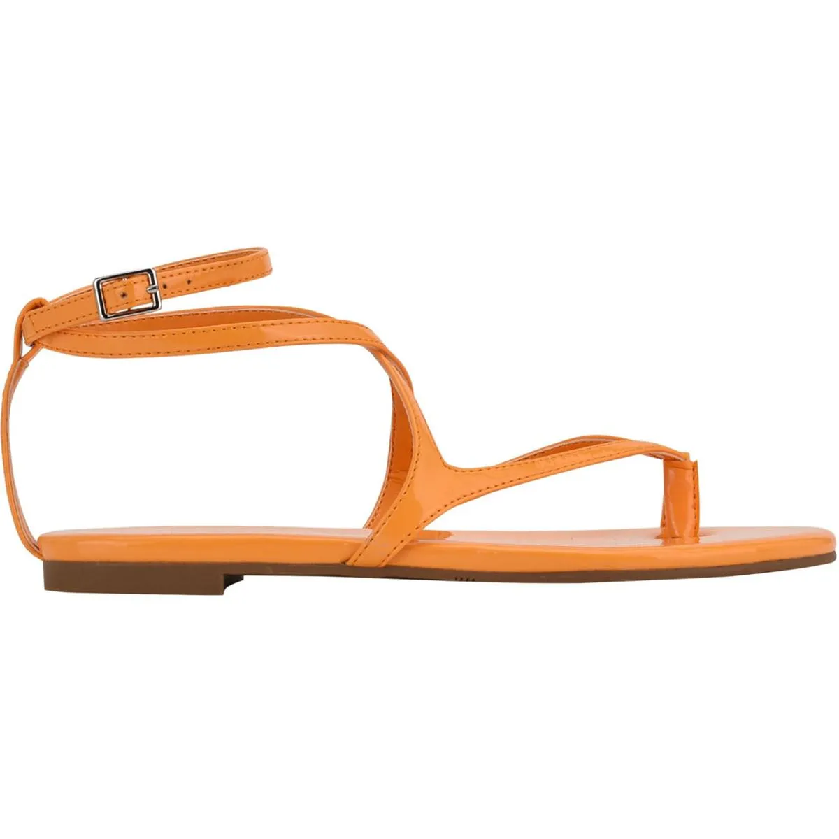 Guess Womens Nalanie Patent Strappy Gladiator Sandals