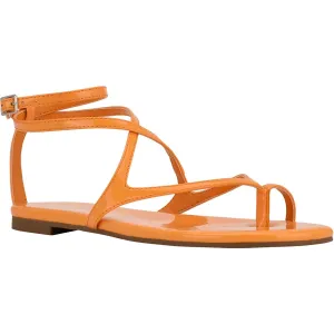 Guess Womens Nalanie Patent Strappy Gladiator Sandals