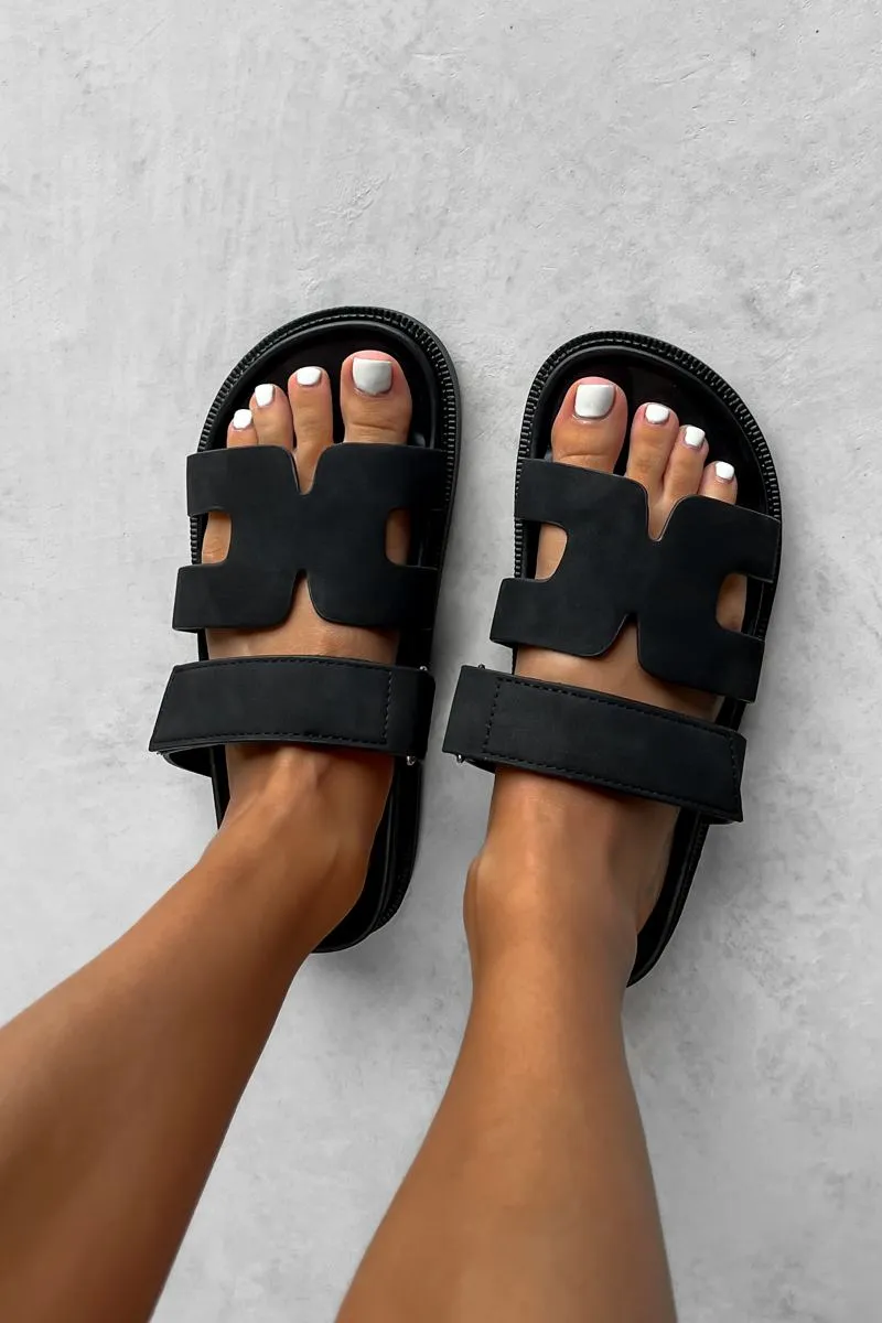 HARPER Gladiator Strap Sandal - Black
