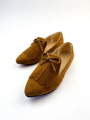 Havane Fringed Suede Loafers