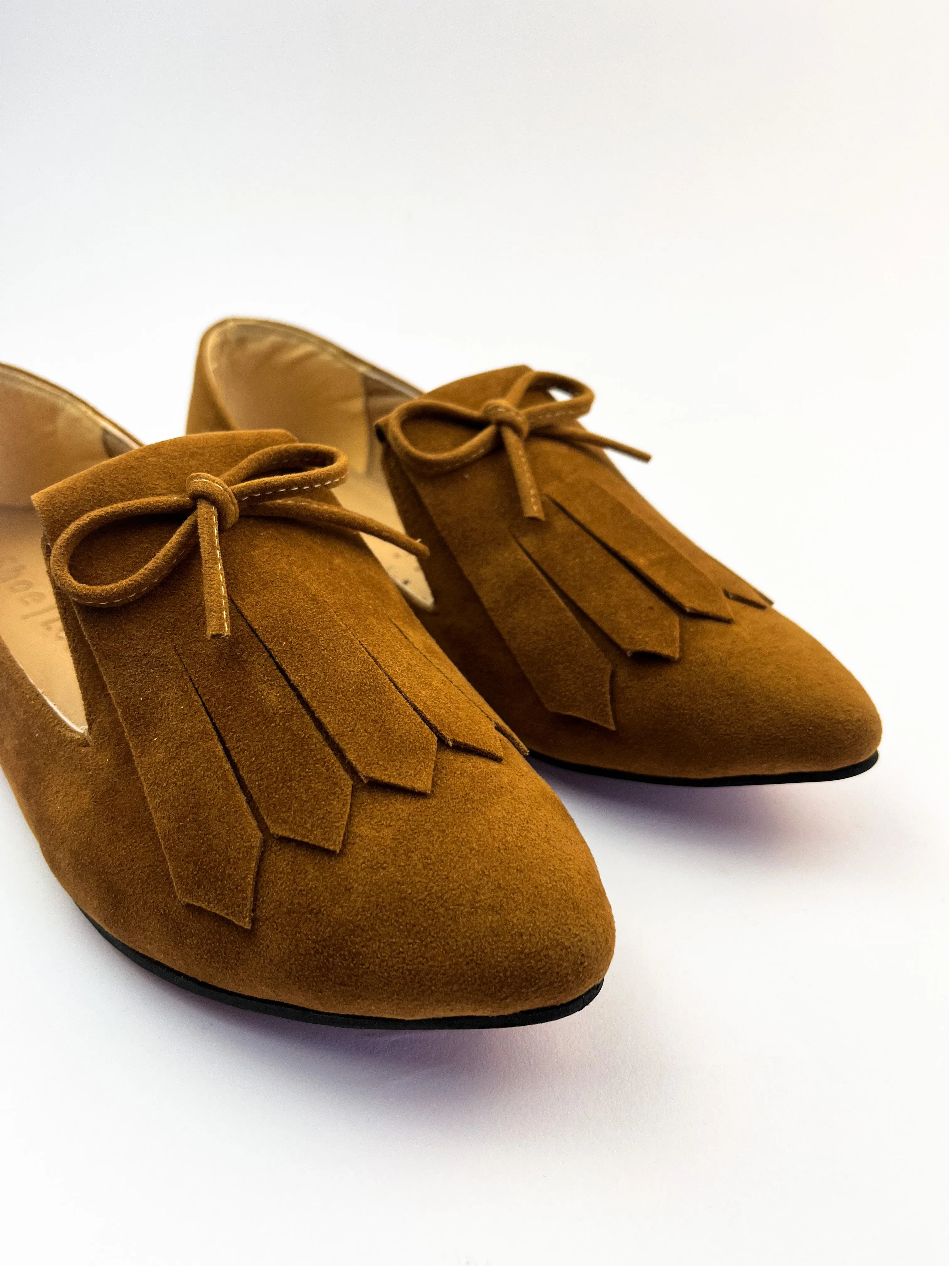Havane Fringed Suede Loafers