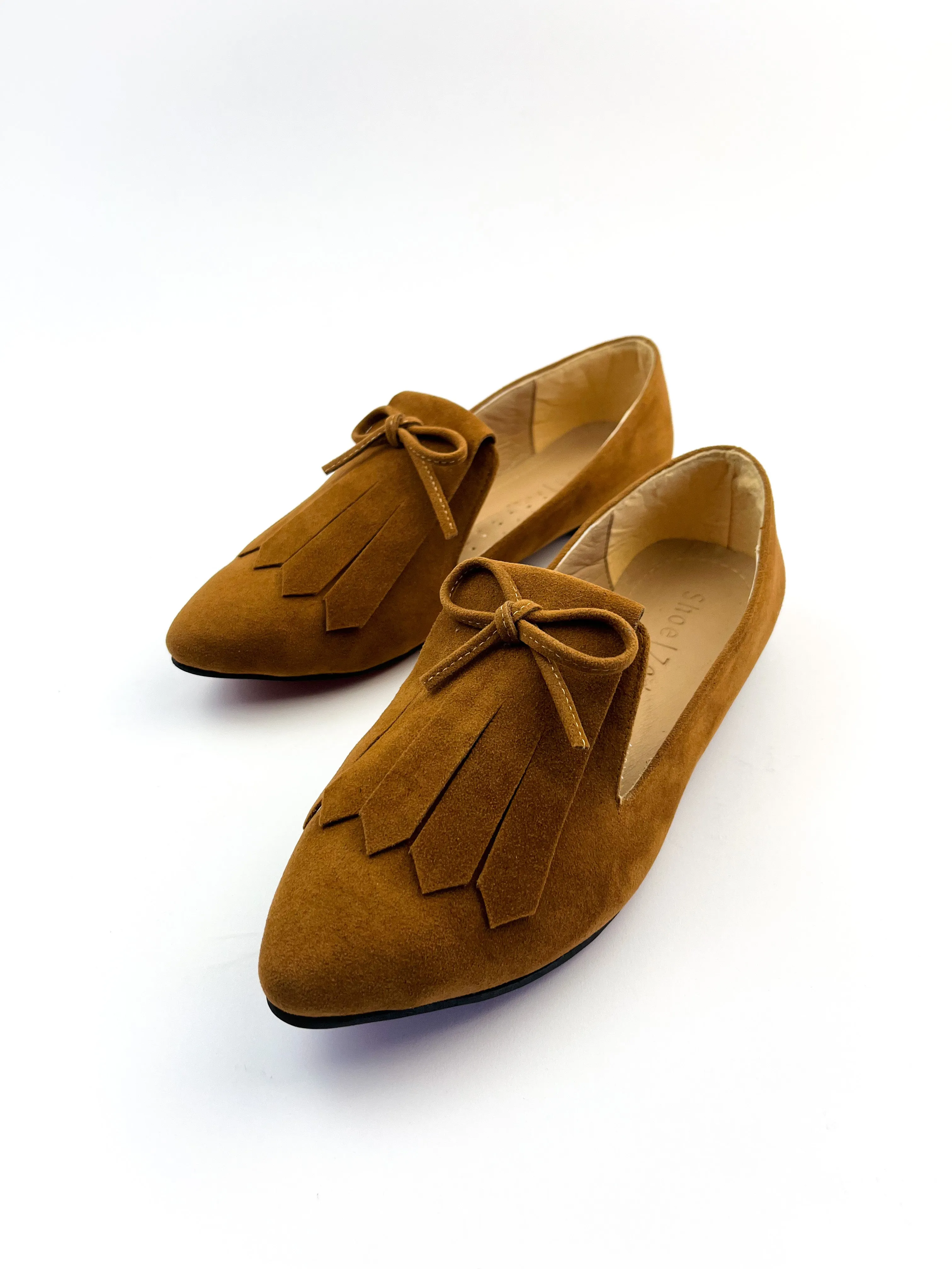 Havane Fringed Suede Loafers