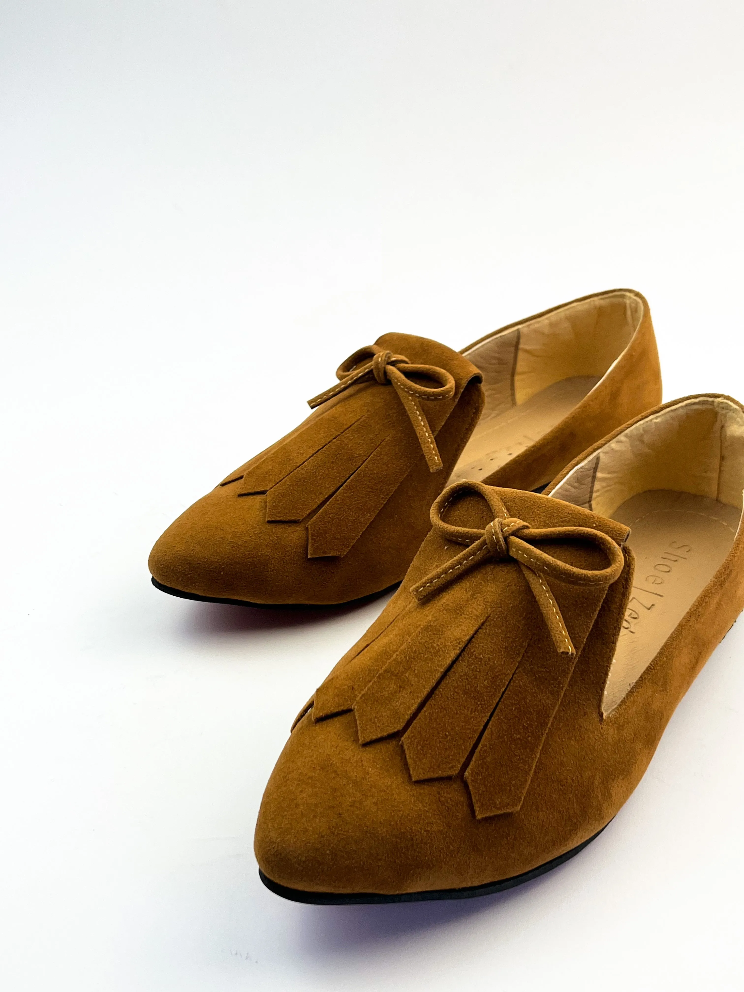 Havane Fringed Suede Loafers