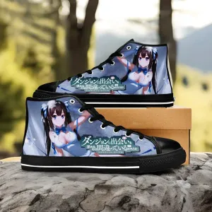 Hestia DanMachi Shoes High Top Sneakers for Kids and Adults
