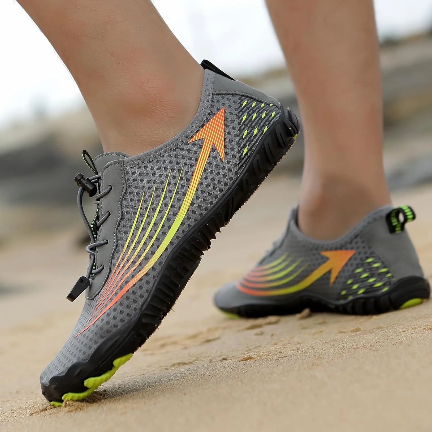 Hike Barefoot Footwear Womens Men Unisex Breathable & Non-Slip Athletic Wide Toe Water Shoes Hiking Swim Outdoor Beach Quick-Dry Aqua Pool Socks Surfing Exercise Adult Sock River Lake Kayaking