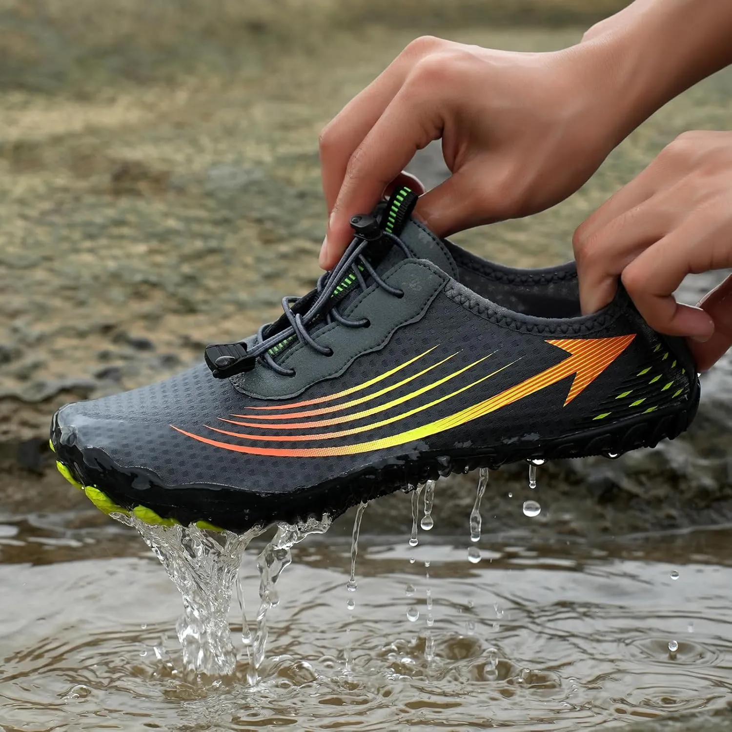 Hike Barefoot Footwear Womens Men Unisex Breathable & Non-Slip Athletic Wide Toe Water Shoes Hiking Swim Outdoor Beach Quick-Dry Aqua Pool Socks Surfing Exercise Adult Sock River Lake Kayaking