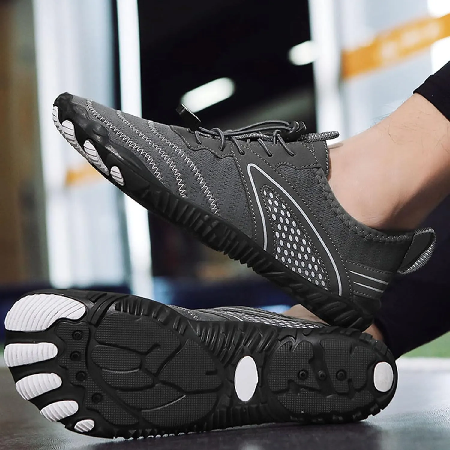 Hike Barefoot Shoes for Women Men Non-Slip&Zero Drop Water Shoes,Waterproof Trail Running Beach Barefoot,Outdoor Lightweight Breathable Wide Toe Box Hiking Footwear,Fashion Comfort Footwear Unisex