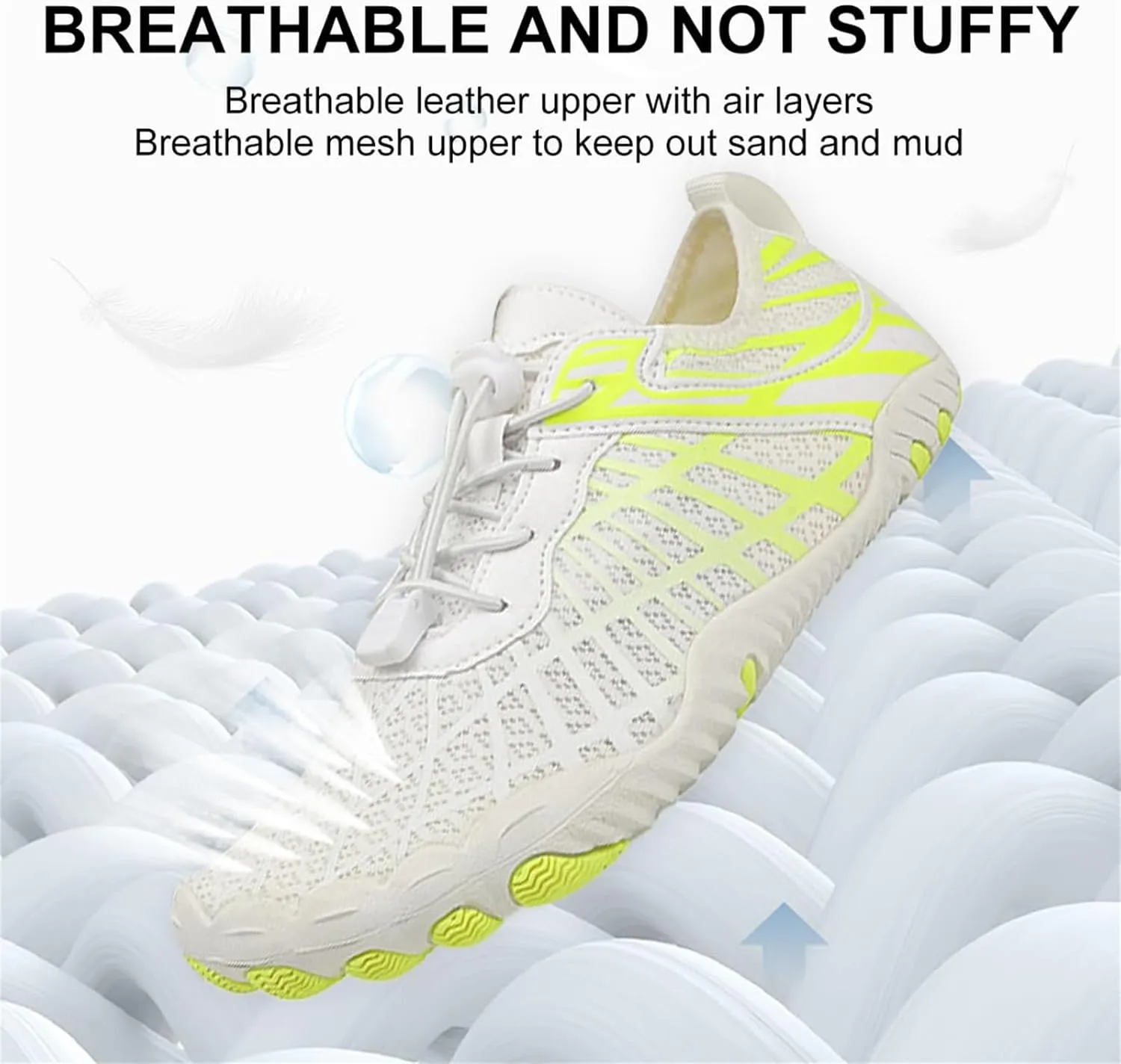 Hiking Barefoot Shoes for Women Men,Pro-Healthy&Non-Slip Water Shoes Footwear, Wide Toe Waterproof Trail Running Footwear,Beach Pool Aqua Swimming Sur Fitness Barefoot Wear Unisex