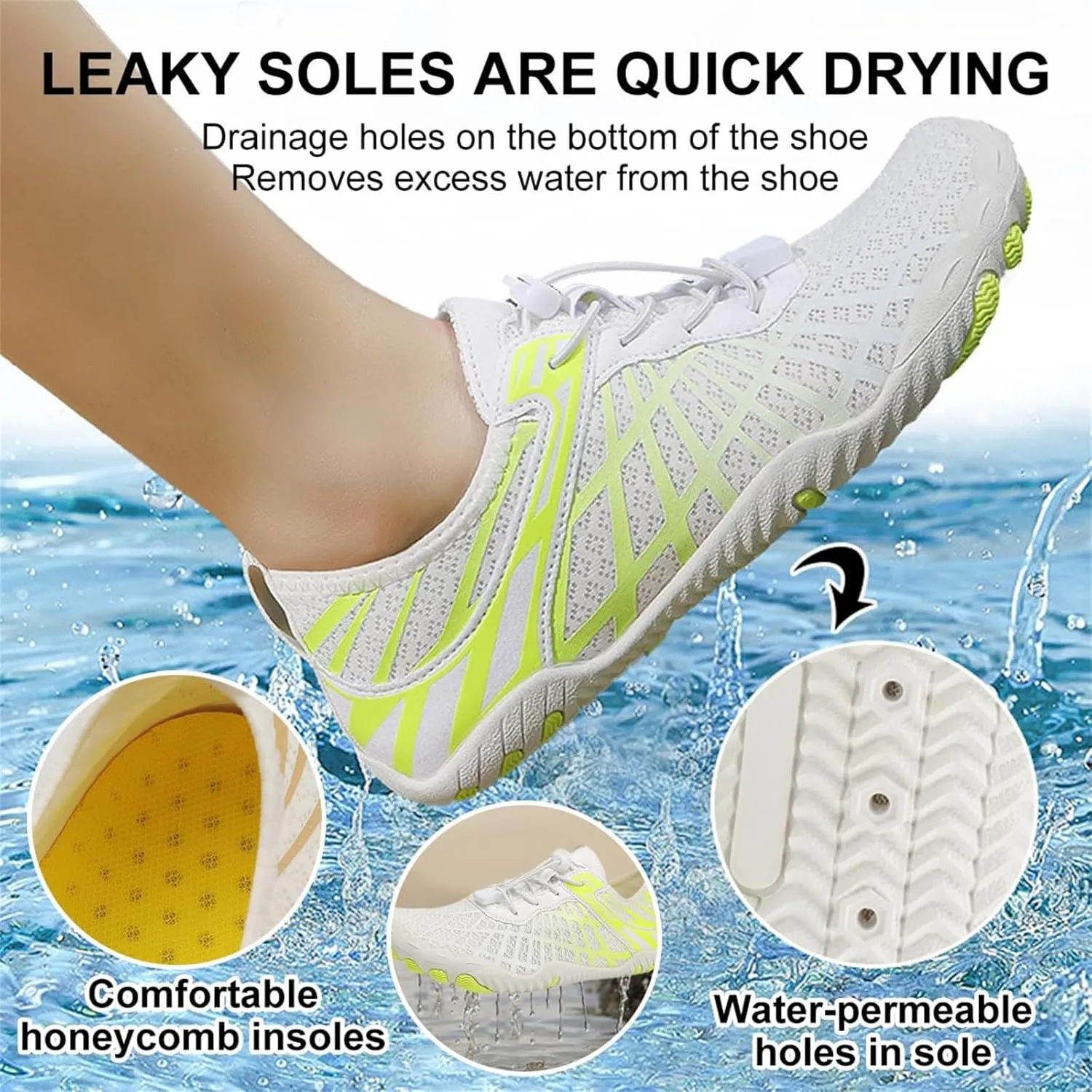 Hiking Barefoot Shoes for Women Men,Pro-Healthy&Non-Slip Water Shoes Footwear, Wide Toe Waterproof Trail Running Footwear,Beach Pool Aqua Swimming Sur Fitness Barefoot Wear Unisex