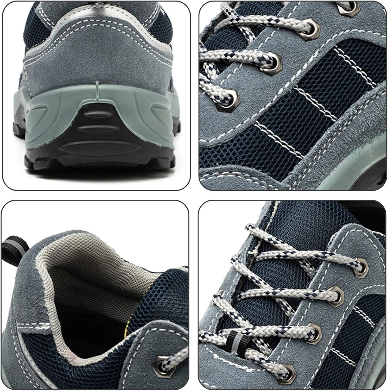 Hiking Shoes Women Waterproof Mesh Lightweight Breathable Walking Shoes Men Non Slip Lace Up Running Shoes