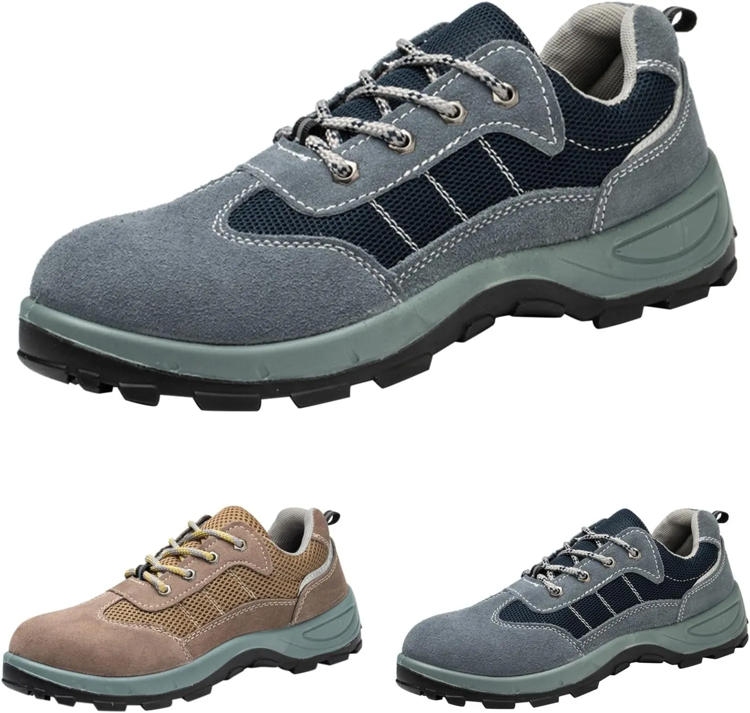 Hiking Shoes Women Waterproof Mesh Lightweight Breathable Walking Shoes Men Non Slip Lace Up Running Shoes