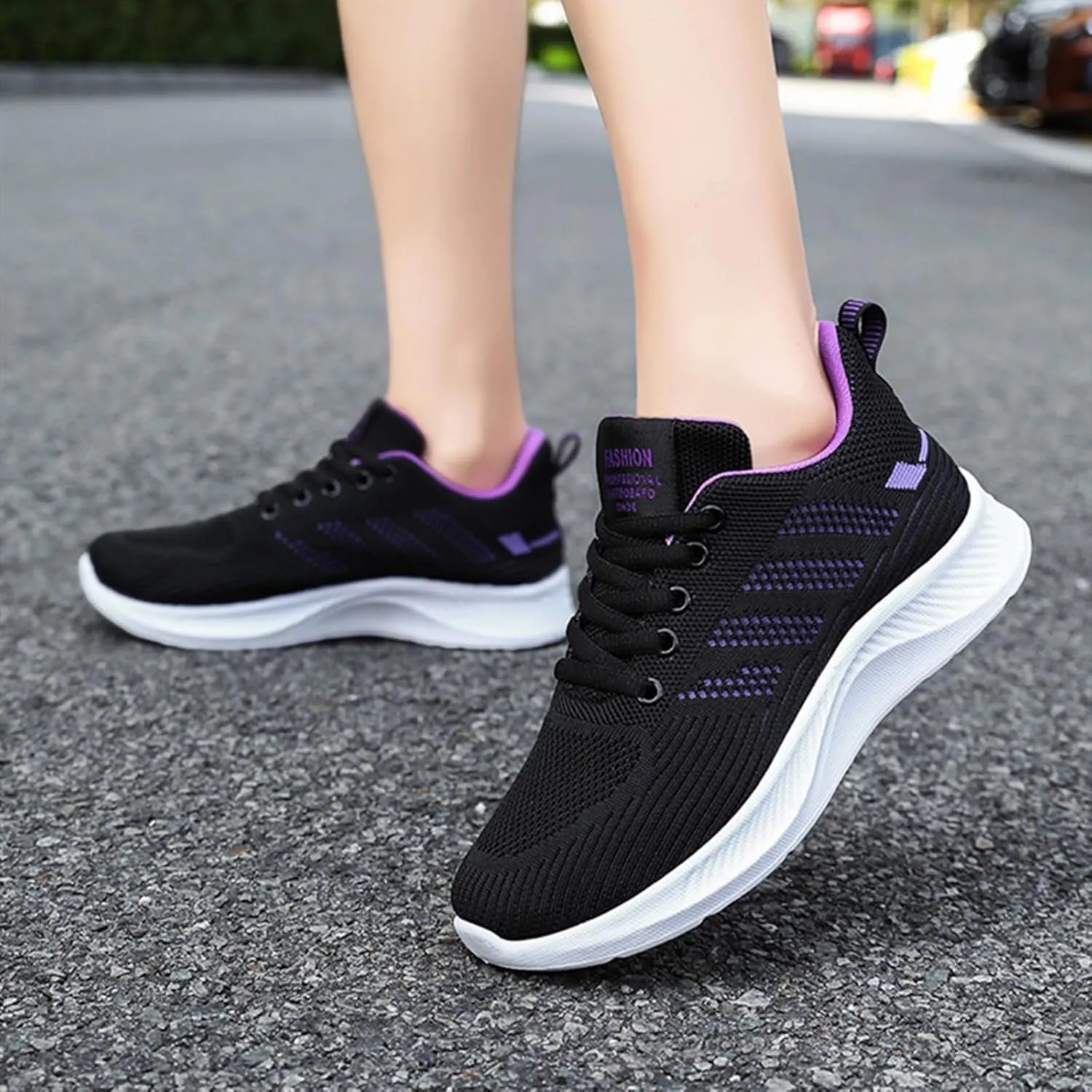 HINDOLA Womens Sneakers Lightweight Running Shoes Mesh Breathable Fashion Sneakers Athletic Comfortable Casual Non Slip Walking Shoes