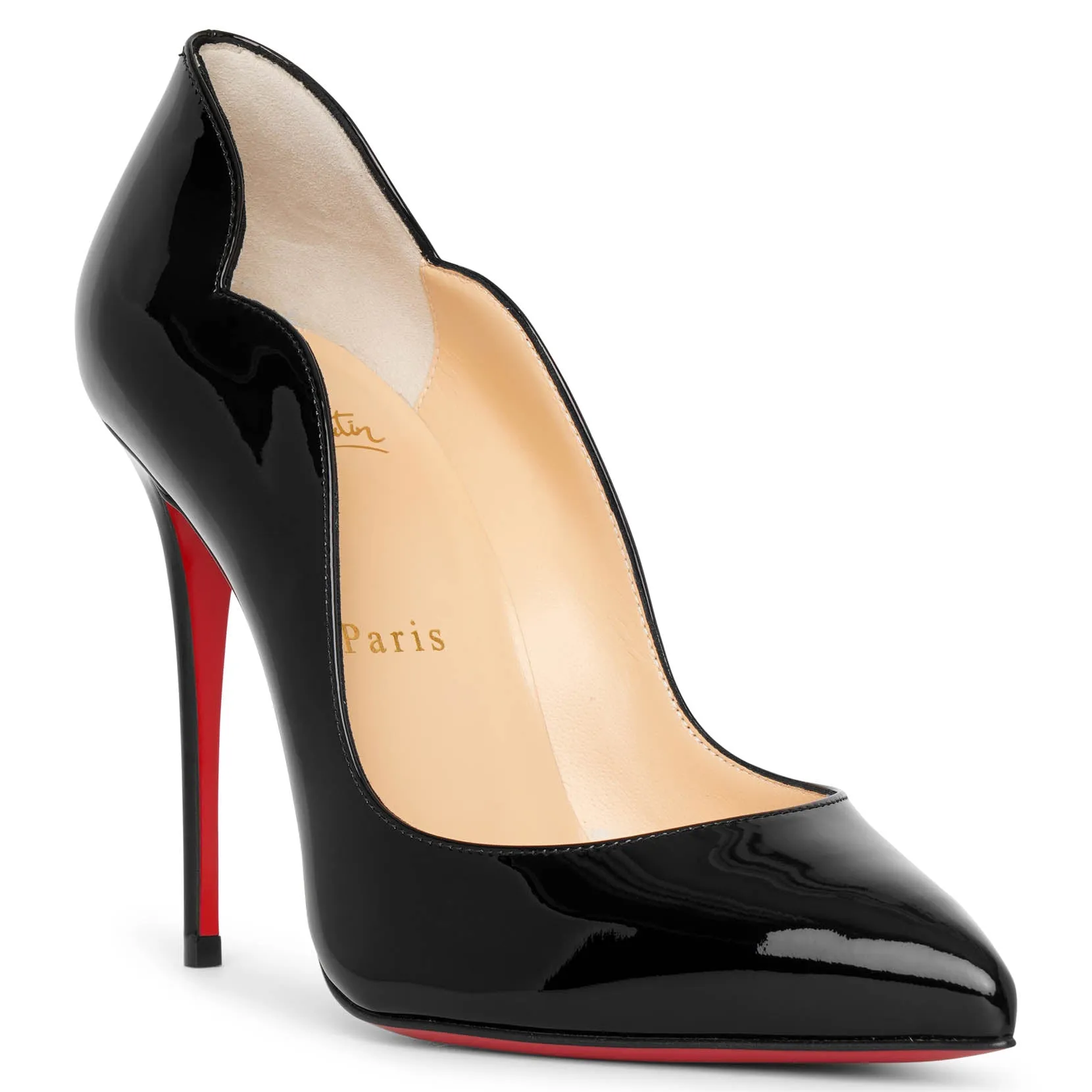 Hot Chick 100 patent black pumps