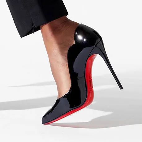 Hot Chick 100 patent black pumps