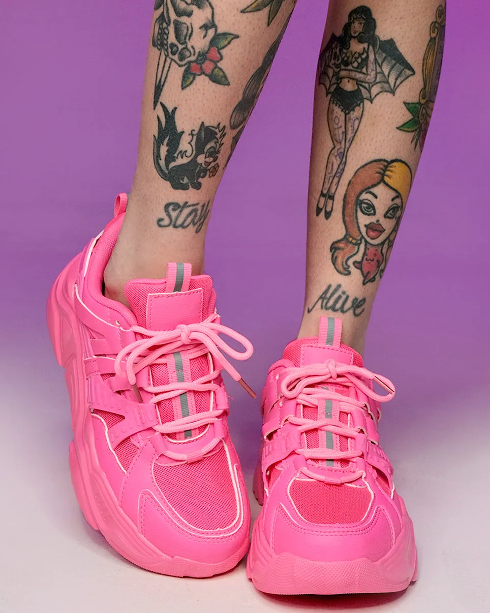 Hot Pink Briella Chunky Sneakers
