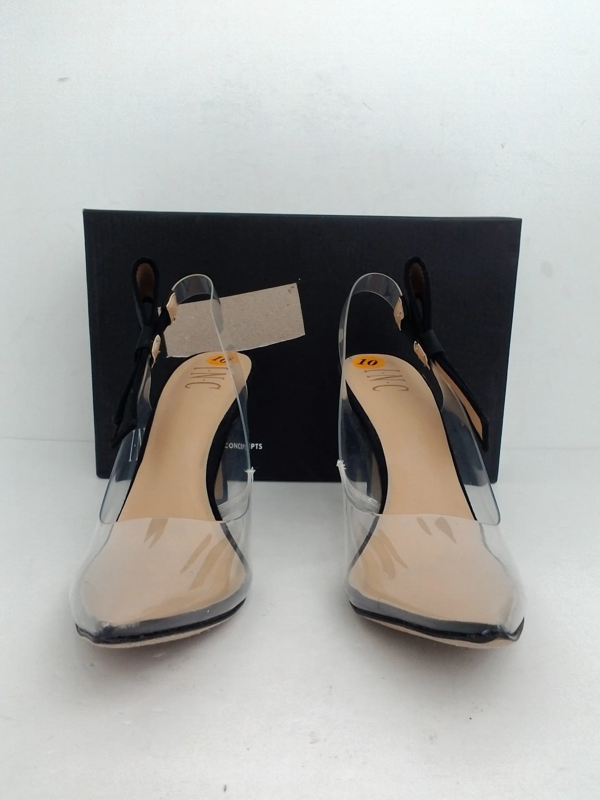 INC International Concepts Women's Coletta Clear Heels Size 10 M
