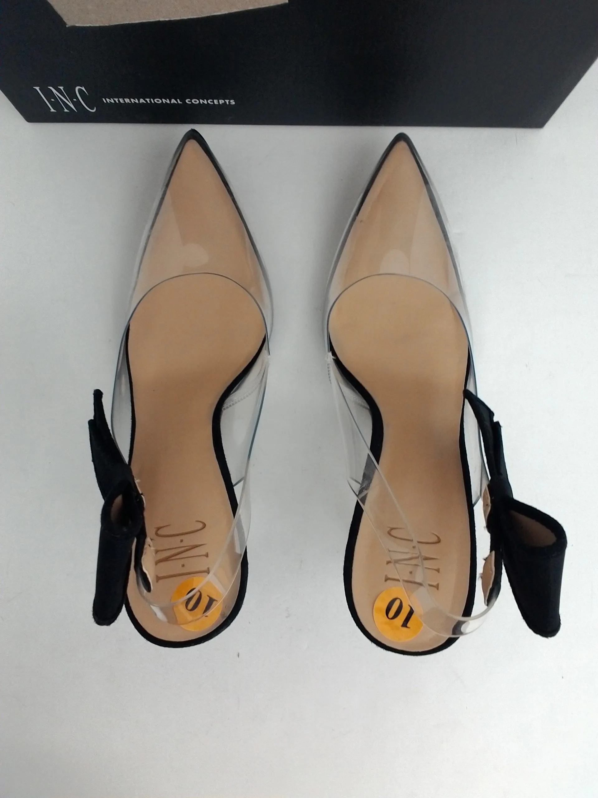 INC International Concepts Women's Coletta Clear Heels Size 10 M