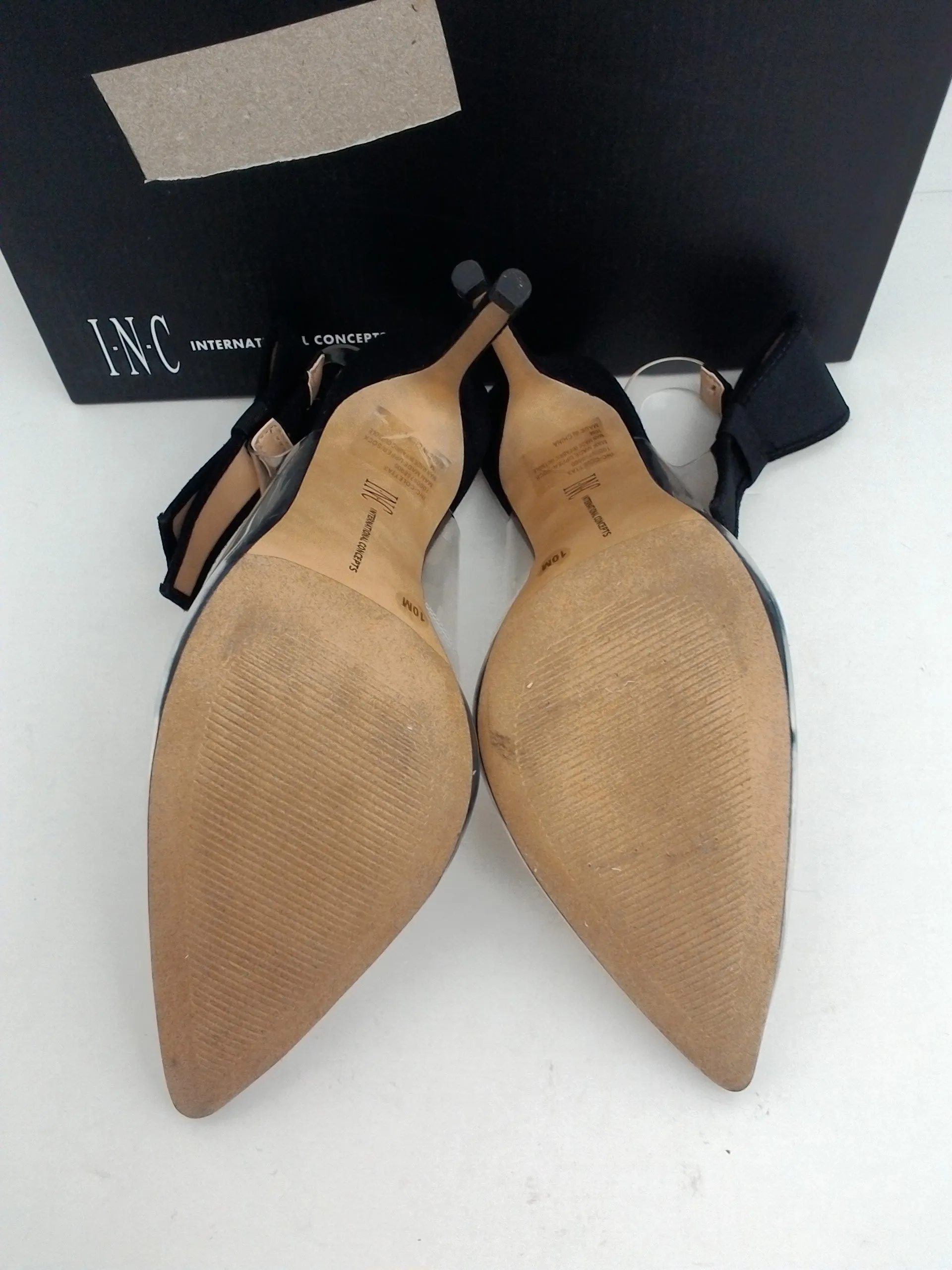 INC International Concepts Women's Coletta Clear Heels Size 10 M