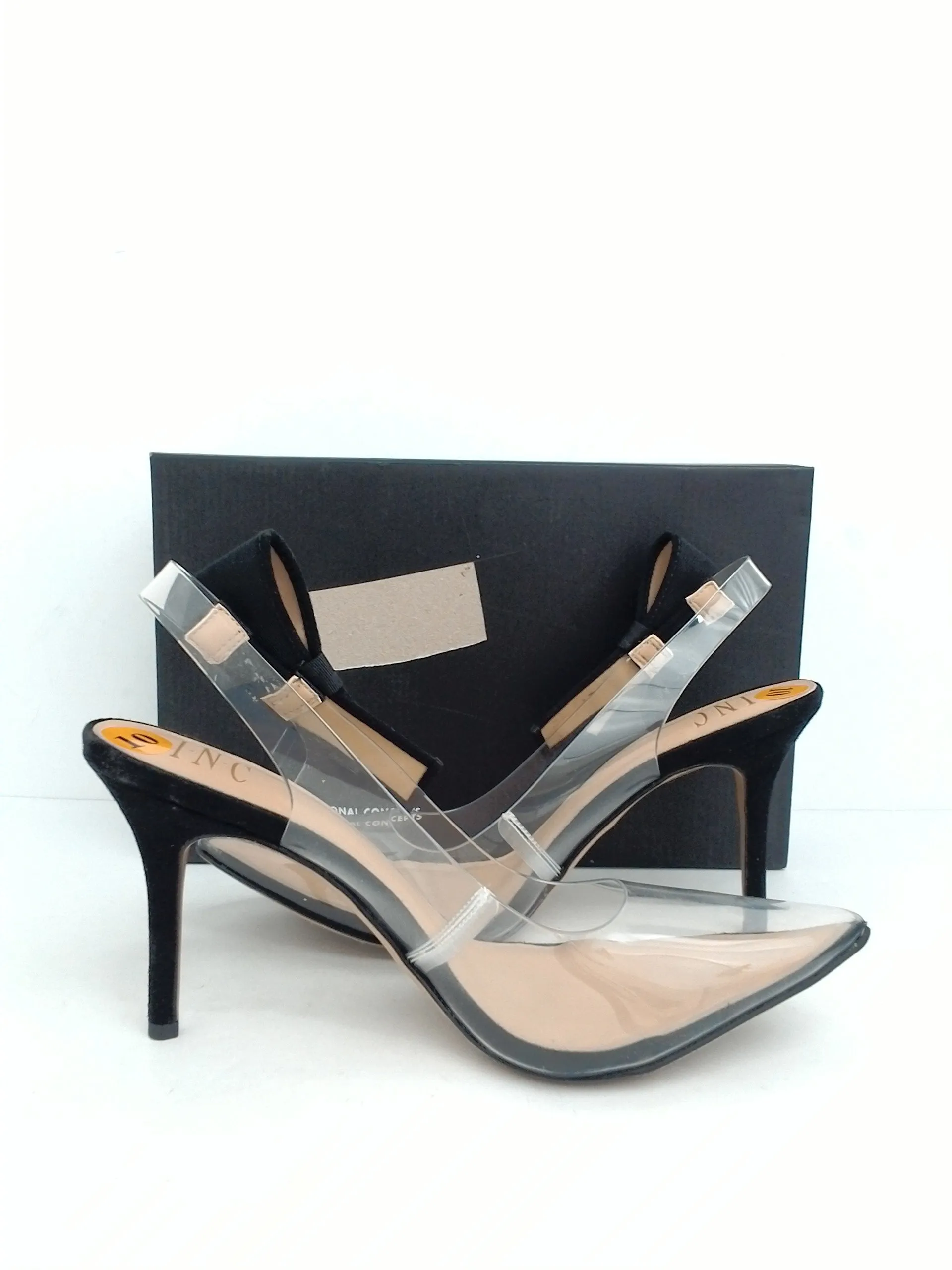 INC International Concepts Women's Coletta Clear Heels Size 10 M