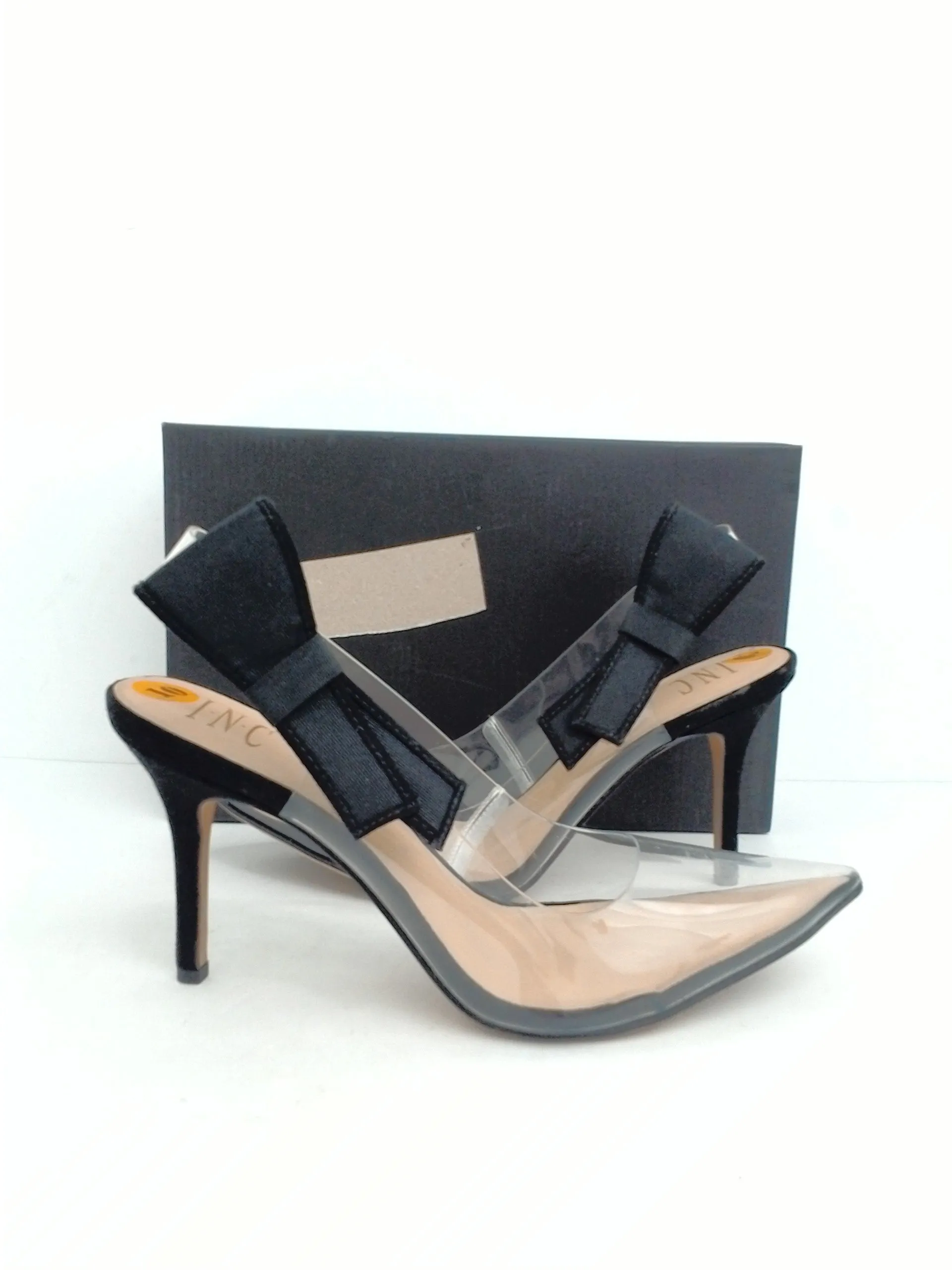 INC International Concepts Women's Coletta Clear Heels Size 10 M