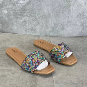INC INTERNATIONAL CONCEPTS Women's Multicolor Rhinestone Nataliah Sandals SZ 7