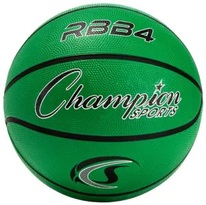 Intermediate Size 6 Rubber Basketball, Green