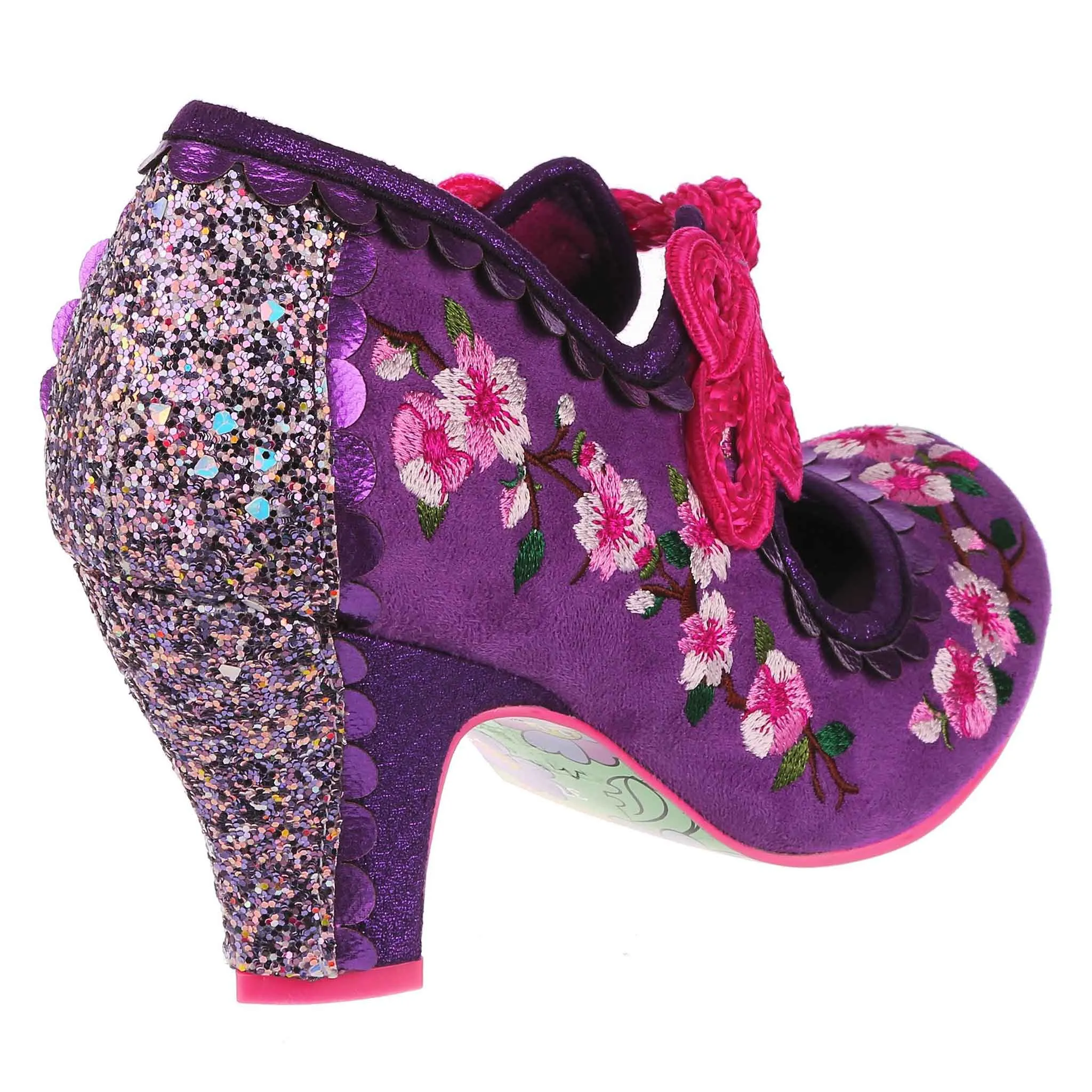 Irregular Choice Women's 4255-90 Cherry Blossoming Heel Shoes Purple