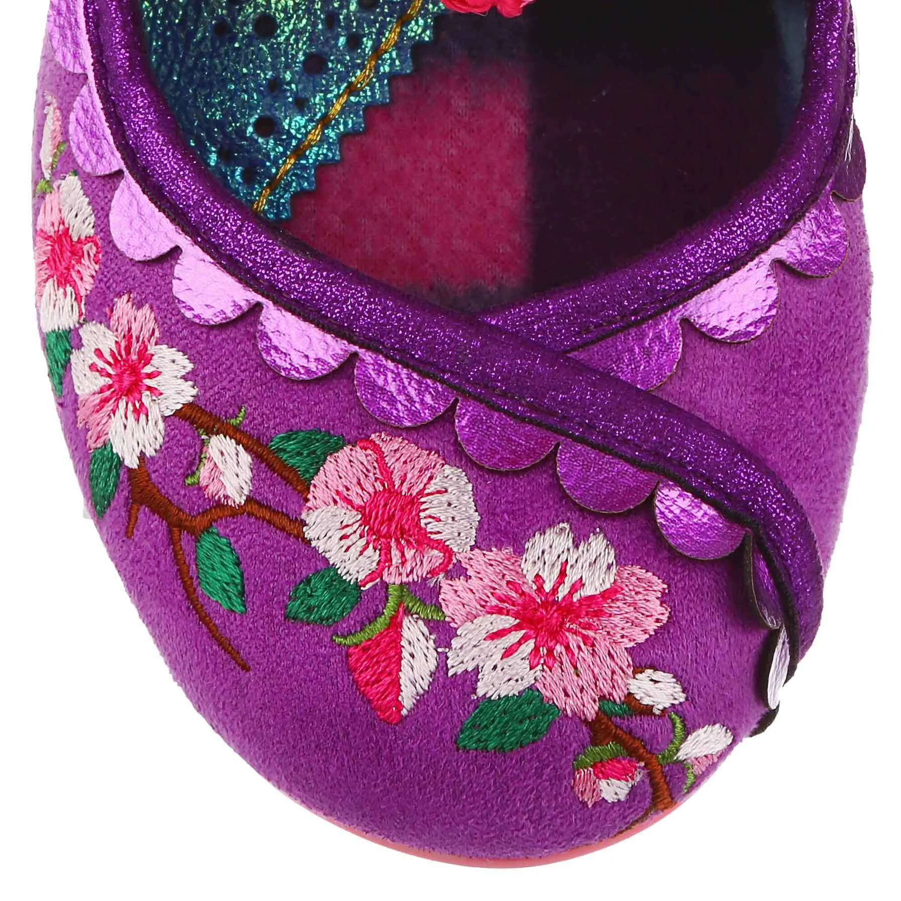 Irregular Choice Women's 4255-90 Cherry Blossoming Heel Shoes Purple