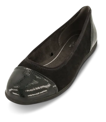 Jana Women's 8-22168-41 Softline Ballet Pumps Black