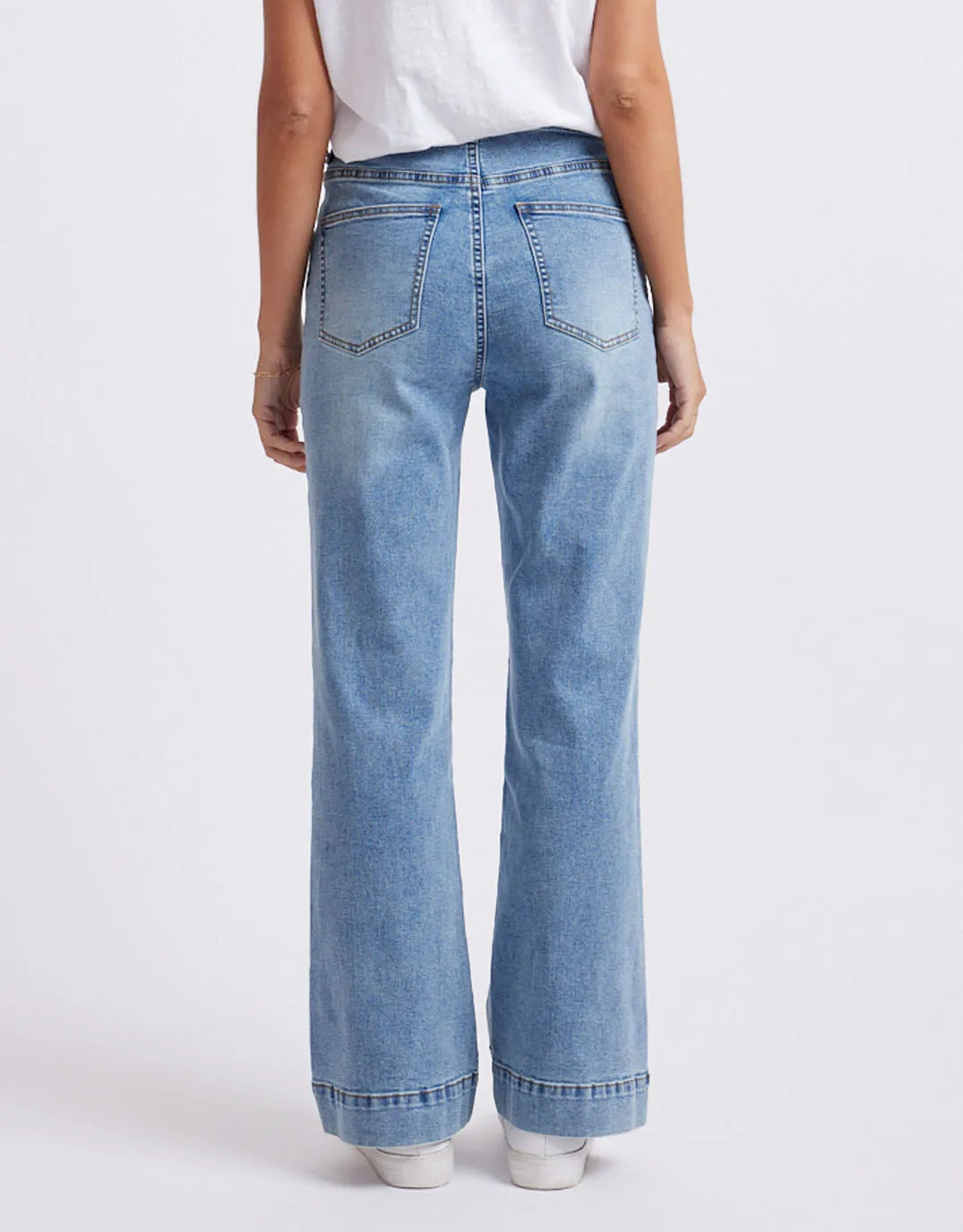 Jayne Wide Leg Jean - Vintage Blue
