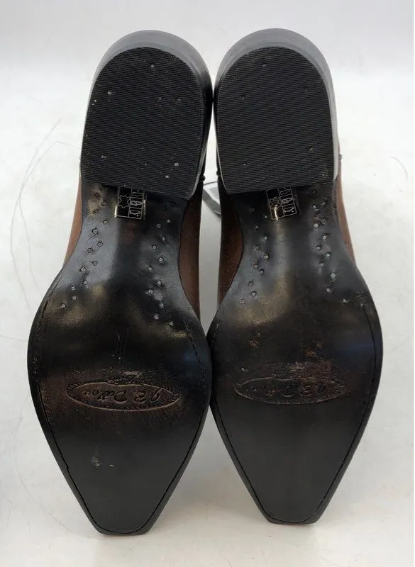 J.B Dillon Women's Brown Leather Cowgirl Western Boots - Size 8.5B