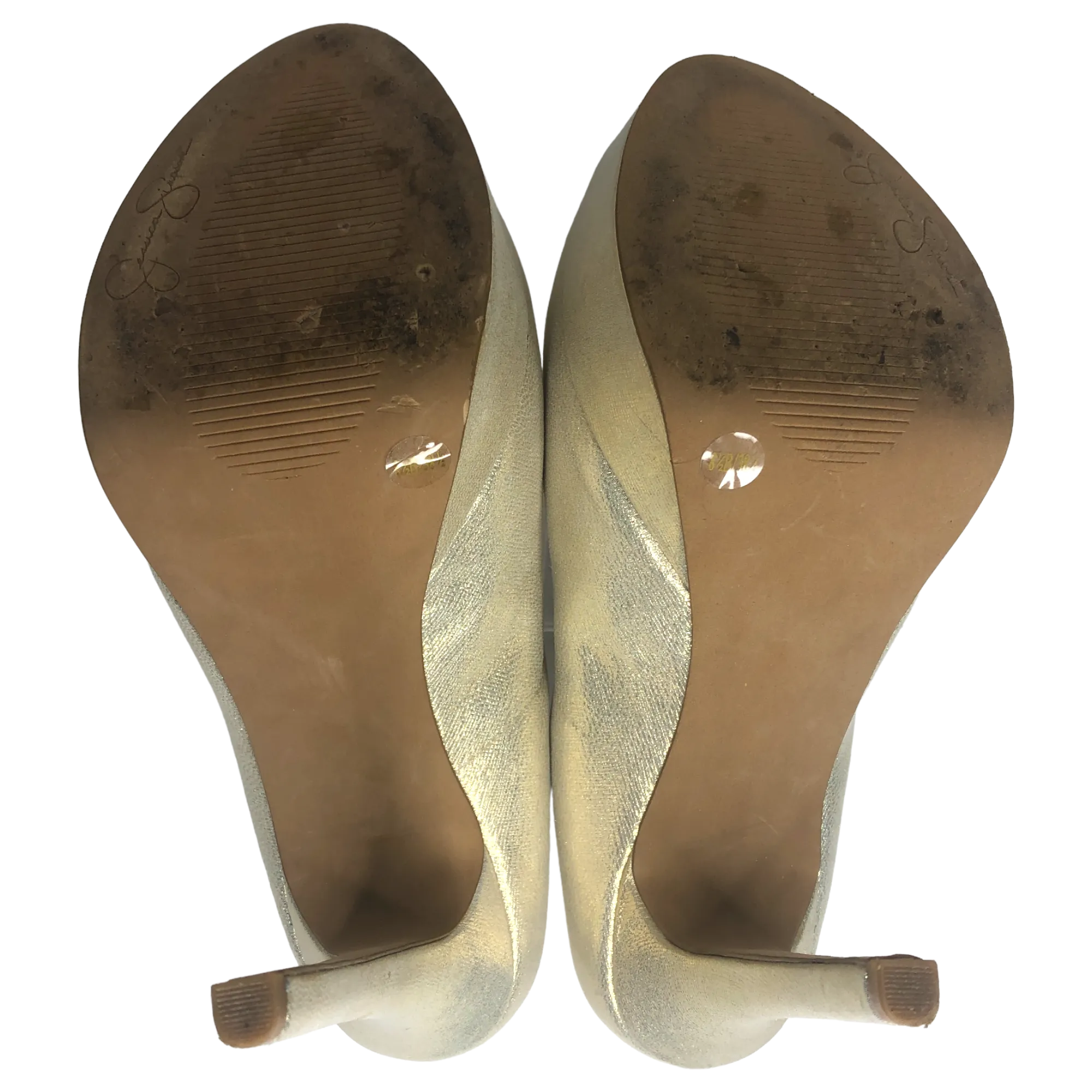 Jessica Simpson Slate/Deco Metallic Waleo Platform Heels - Size 8.5 - Women