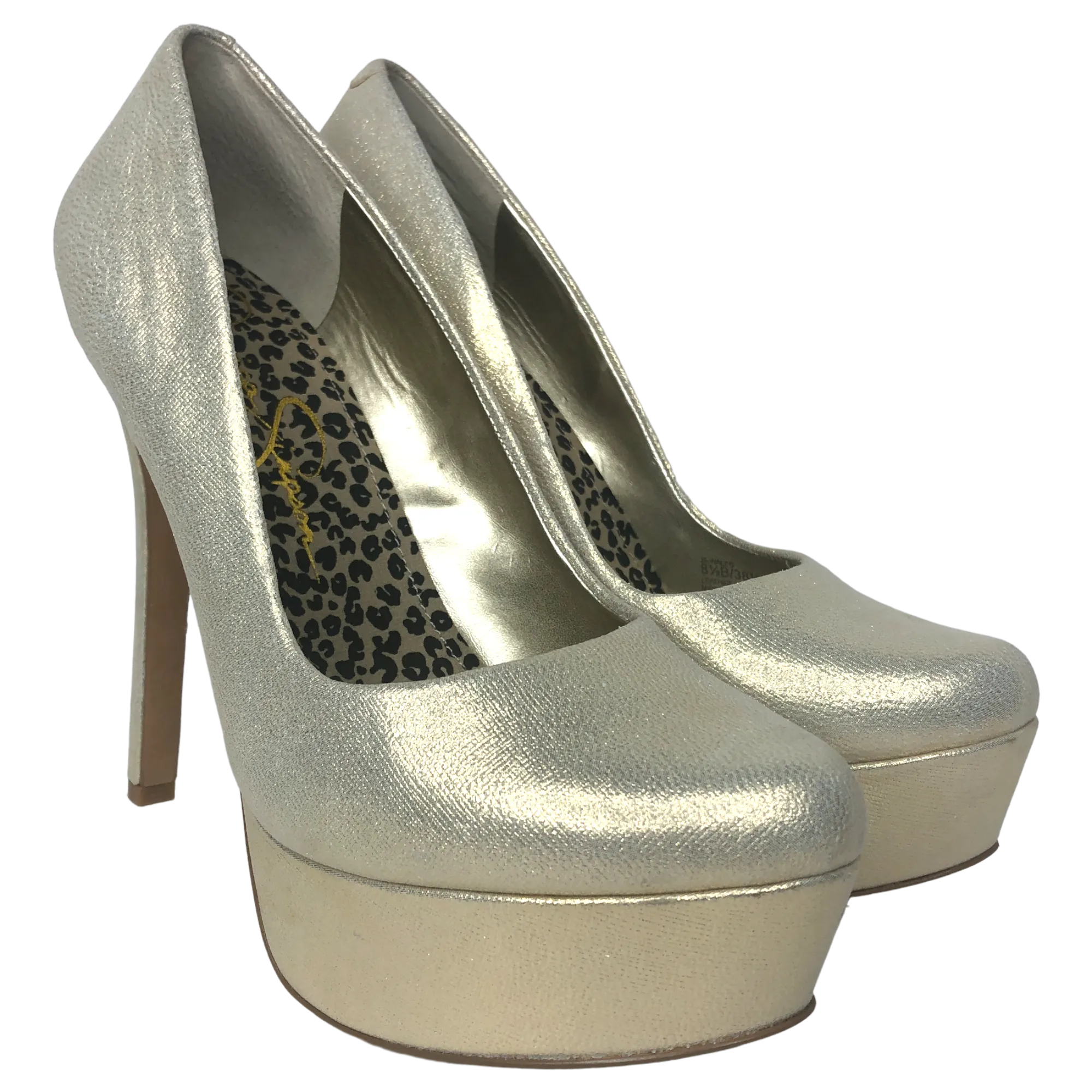 Jessica Simpson Slate/Deco Metallic Waleo Platform Heels - Size 8.5 - Women